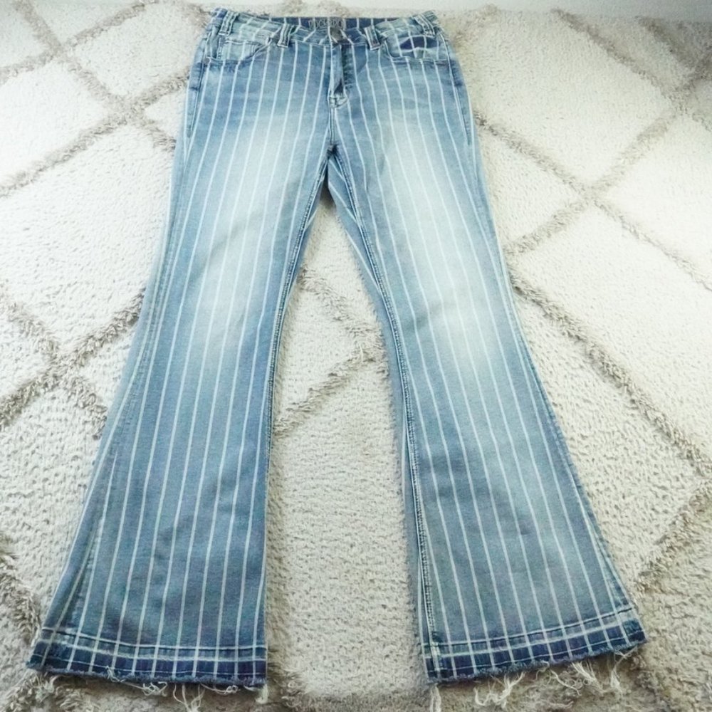 Rock & Roll Cowgirl High Rise Wide Leg Jeans Womens 31x34 Western
